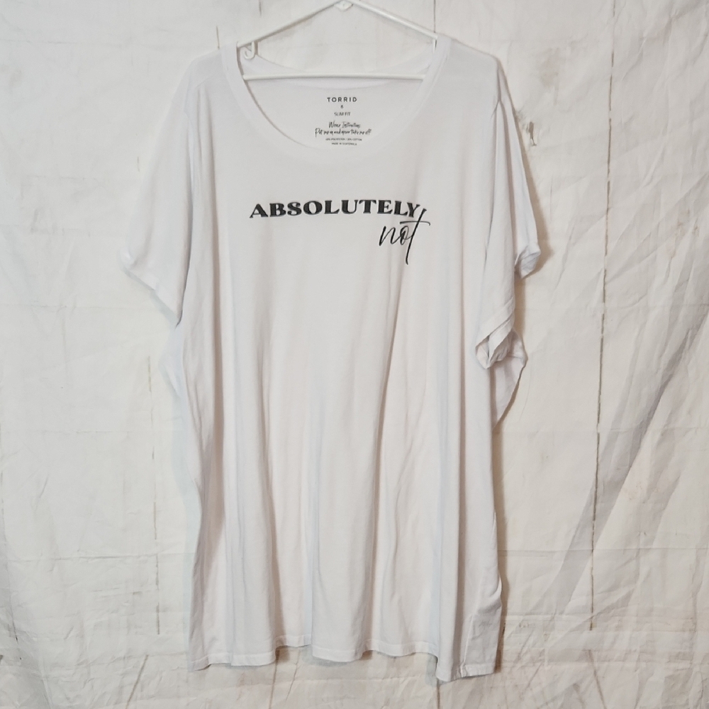 Torrid Slim Fit Absolutely Not White Graphic Tee